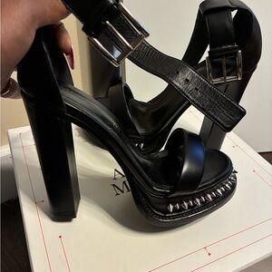 Alexander McQueen, authentic Neiman Marcus Black Studded Heels